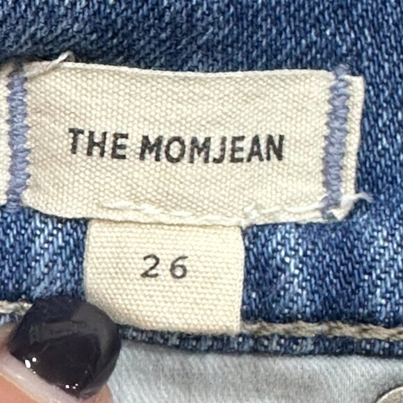 Madewell The MomJean Denim Tapered Leg Jeans Leacrest Wash High Waist Size 26 - Picture 7 of 9